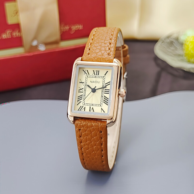 New Product Naidu Fashion Women's Watch Women's Niche Square Belt Women's Watch Retro High-End Guangzhou Watch