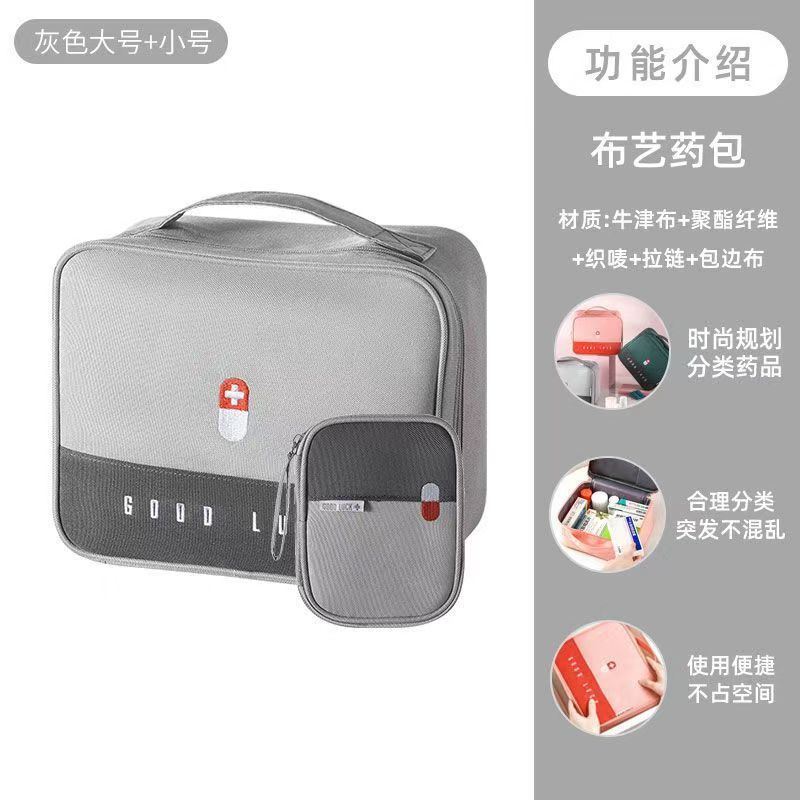 Medizinische Notfalltasche zur Seuchenverhütung, tragbar, für Zuhause und Internat, Aufbewahrungsbox für Medikamente, großvolumige medizinische Notfalltasche, Insulinbox