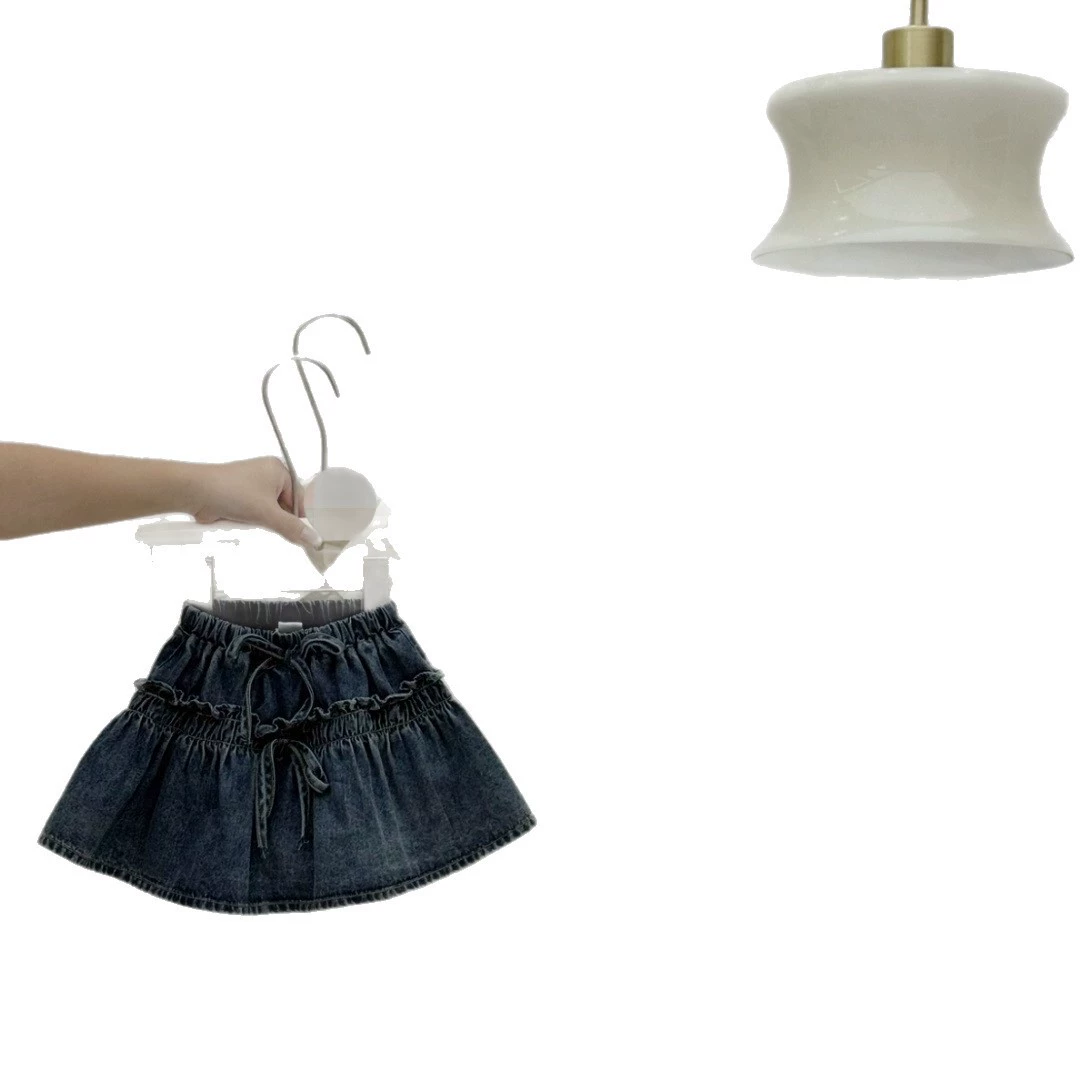 Южная/ Cute Girls Skirt 90-130 Sizes 2026 Summer Girls Korean Style Western Style Denim Skirt YY8235