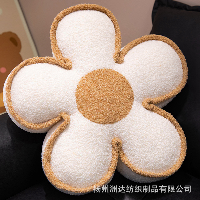 Cojín de Silla de Flor de Peluche de Franela y Algodón PP para Oficina y Hogar