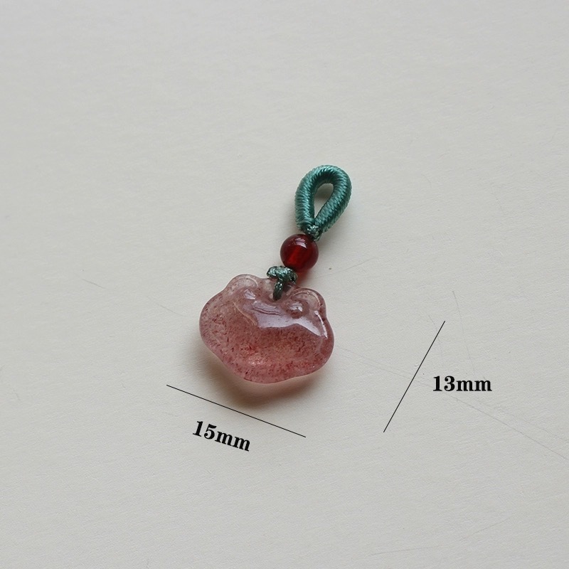 ストロベリークリスタルブレスレット、蓮の実如意、パンプキン貔貅、ひょうたん、熊の手、クリスタルペンダント、ブレスレット、アクセサリー、幸運を呼ぶ|undefined