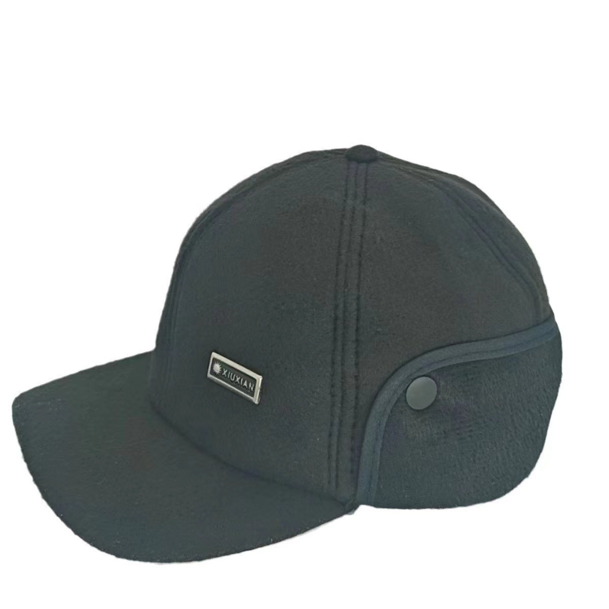 페이크 모직-블랙