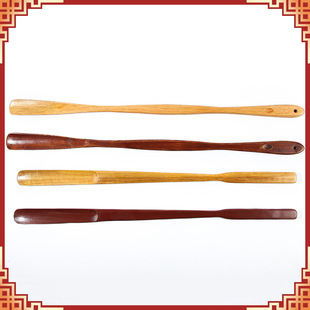 Factory solid wood shoe horn Ke Mu natural color lacquer shoe smoking portable lazy wooden shoe lifting device for the elderly shoe wearing assistant