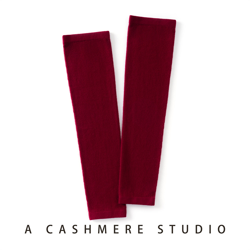 Premium knitted cashmere leg warmers for women, autumn and winter warm and thick cashmere knee pads, foreign trade product for men with cold legs and joint protection