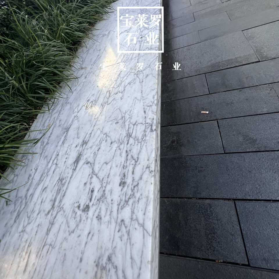 卡拉拉白 大花白 中花白白色进口大理石在硬景工程中的应用