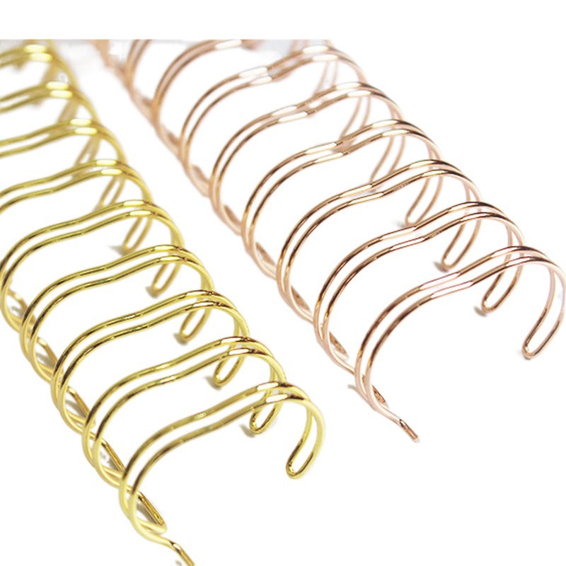 Boya Electroplated Double Coil Binding Rubber Ring Kidsren's Book Ring Pet Spiral Notebook Hand Account Loose-Leaf Ring Buckle