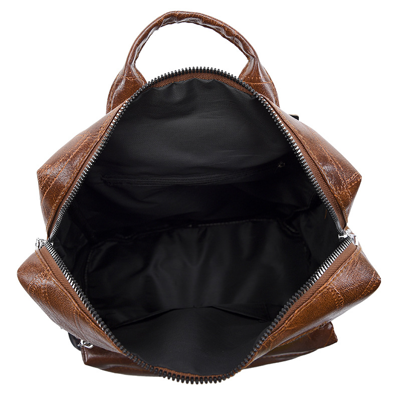 Transfronterizo 2023 nueva mochila multifuncional de cuero suave para mujer retro casual simple y versátil mochila de gran capacidad marea