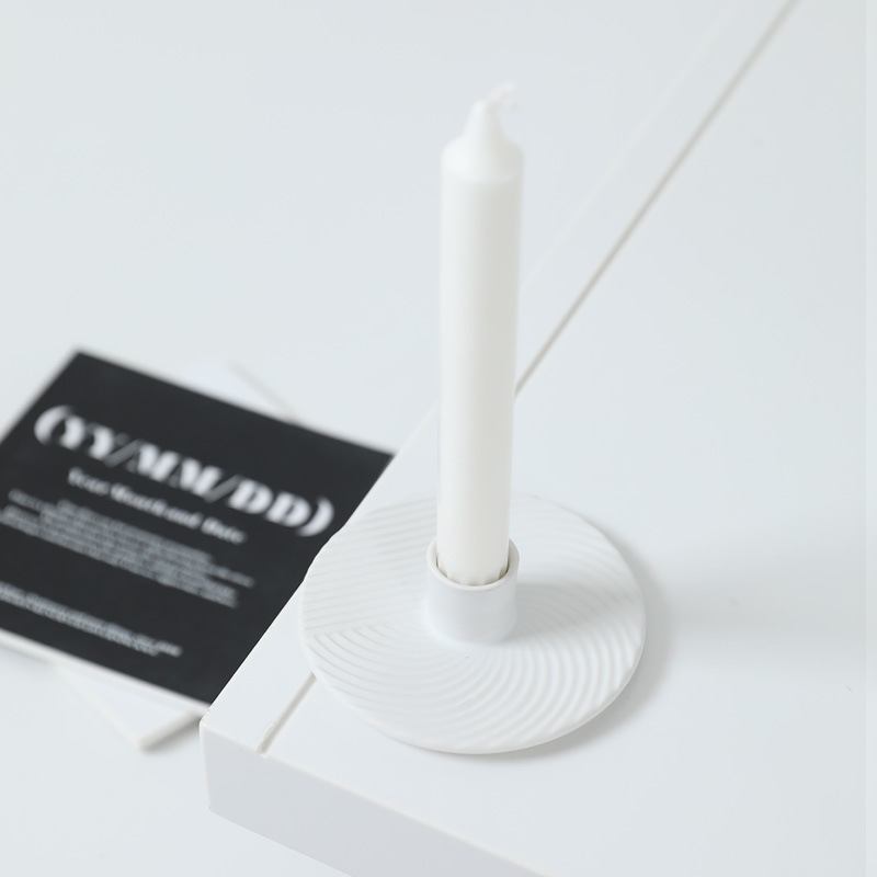 Estilo ins moderno simple candelabro de cerámica blanco y negro Wabiji candelabro retro decoración del hogar decoración suave