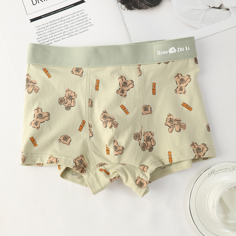 Ropa interior de los hombres puro algodón antibacteriano transpirable entrepierna verano Delgado hombres Boxer shorts adolescentes niños calzoncillos