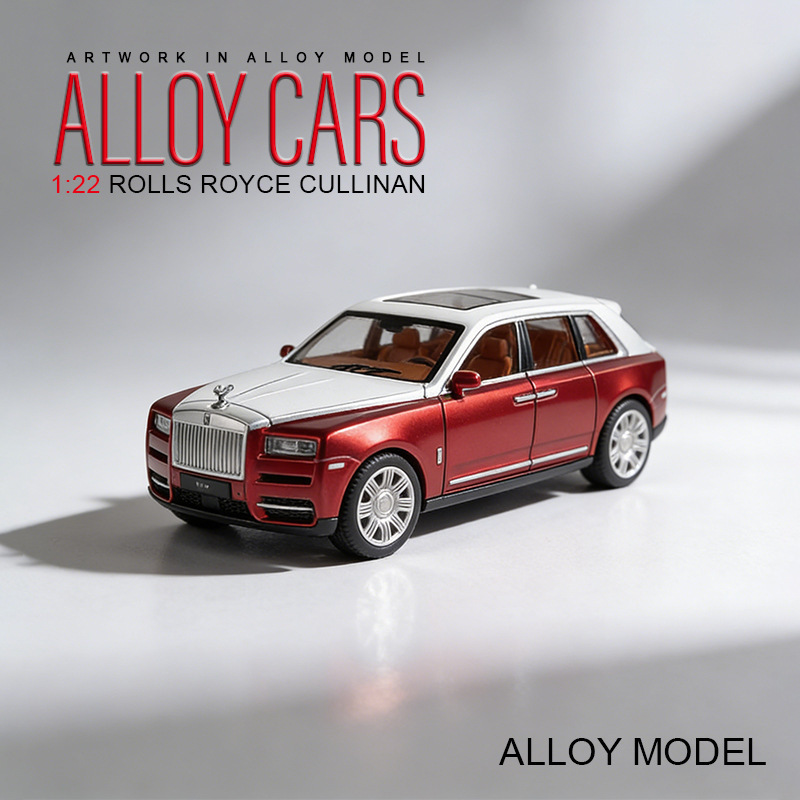 New 1:22 Remote Control Spray Collector's Edition Rolls-Royce Cullinan Alloy Model Car Children's Pull-Back Toy Car