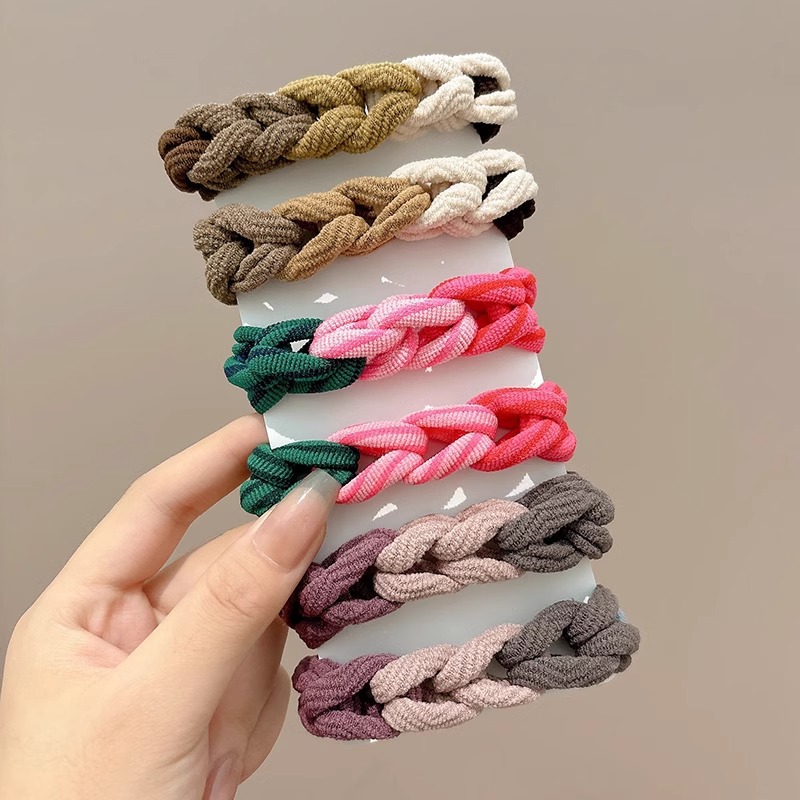 grueso de alta elástica mariposa trenzada cabello cabello de mujer cabello de cabello de cola de caballo cabello de alta sensibilidad correa de cabello adornamiento de cabello