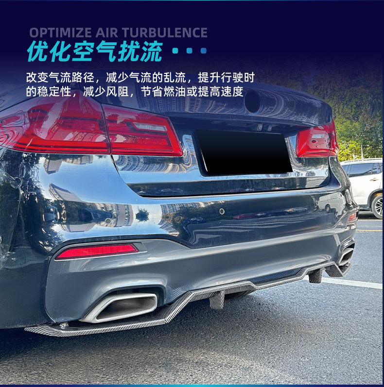 Suitable for Bmw 5 Series G30 G31 Sport Edition Mp Front Lip, Corner Light Eyebrow, Center Grille, Side Skirt, Rear Lip, Rear Wing Modification Parts
