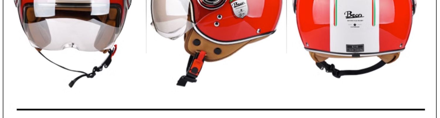 BEON Motorcycle Retro Helmet Men and Women Universal Electric Vehicle Half Helmet