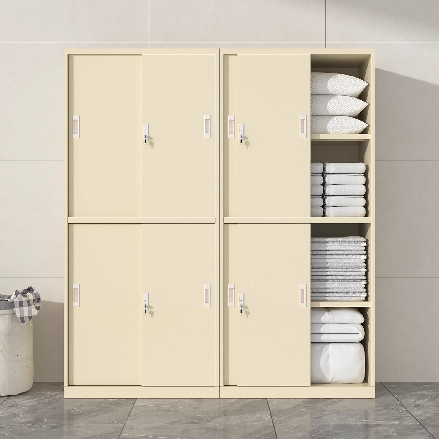 Hotel Linen Cabinet, Guest Room Iron Locker, Sauna Bath, B&B Apartment, Hotel Towel Storage Locker