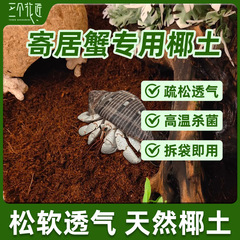 寄居蟹专用营养土天然椰土苔藓垫料保湿保温寄居蟹爬宠专属营养土