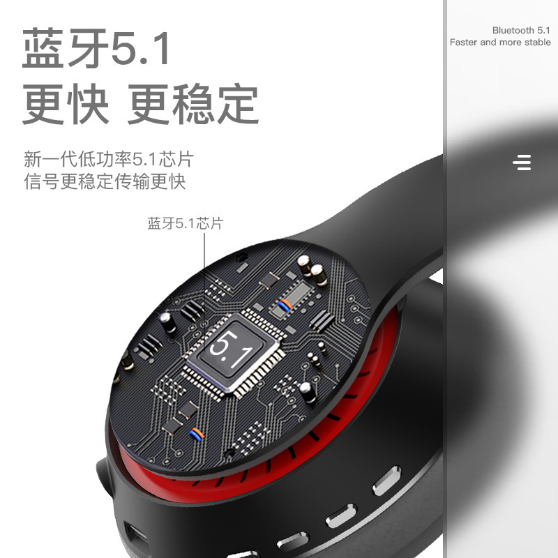 プライベートモデルのヘッドマウント型Bluetoothイヤホン、ステレオノイズキャンセリング、カード挿入可能、携帯電話とパソコンに対応、ワイヤレスノイズキャンセリング|undefined