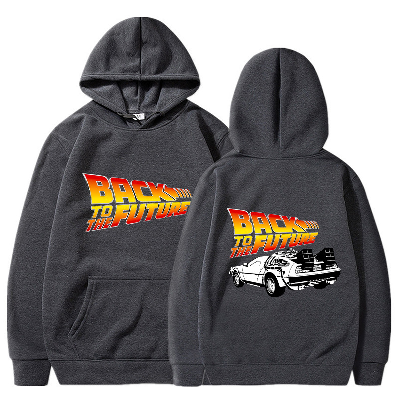 Back To The Future Hoodies Men Fashion Graphic Printed Long