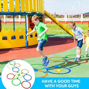 Kindergarten Sensory Integration Training Equipment Children's Home Skump Plaid Circle High Jump Outdoor Sports Equipment