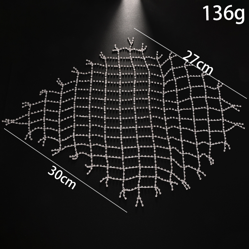 Transfronterizo nueva cadena de rosas de malla personalidad exagerada tocado de diamante joyas de cabello accesorios callejeros tocado de mujer
