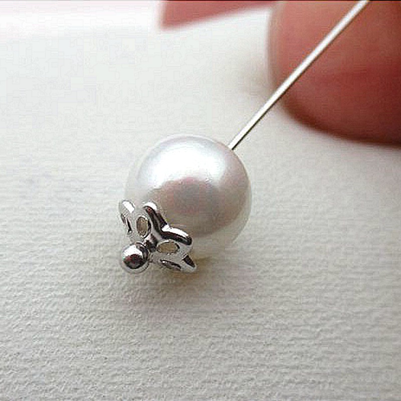 T针平头针蘑菇针伞针配件银饰配件925纯银镀黄金素银 diy纯银批发