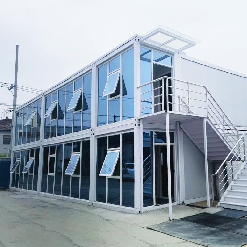 Residentes de comercio exterior Casa móvil de contenedores Casa integrada Casa móvil de contenedores Casa móvil de acero de color Casa móvil de construcción temporal Espejo cruzado