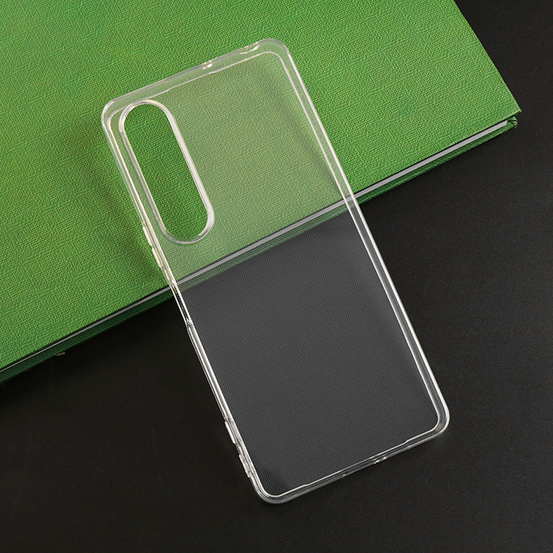 Suitable for Sony Xperia 1 VI, fully transparent clear pattern TPU material, simple anti-drop phone case