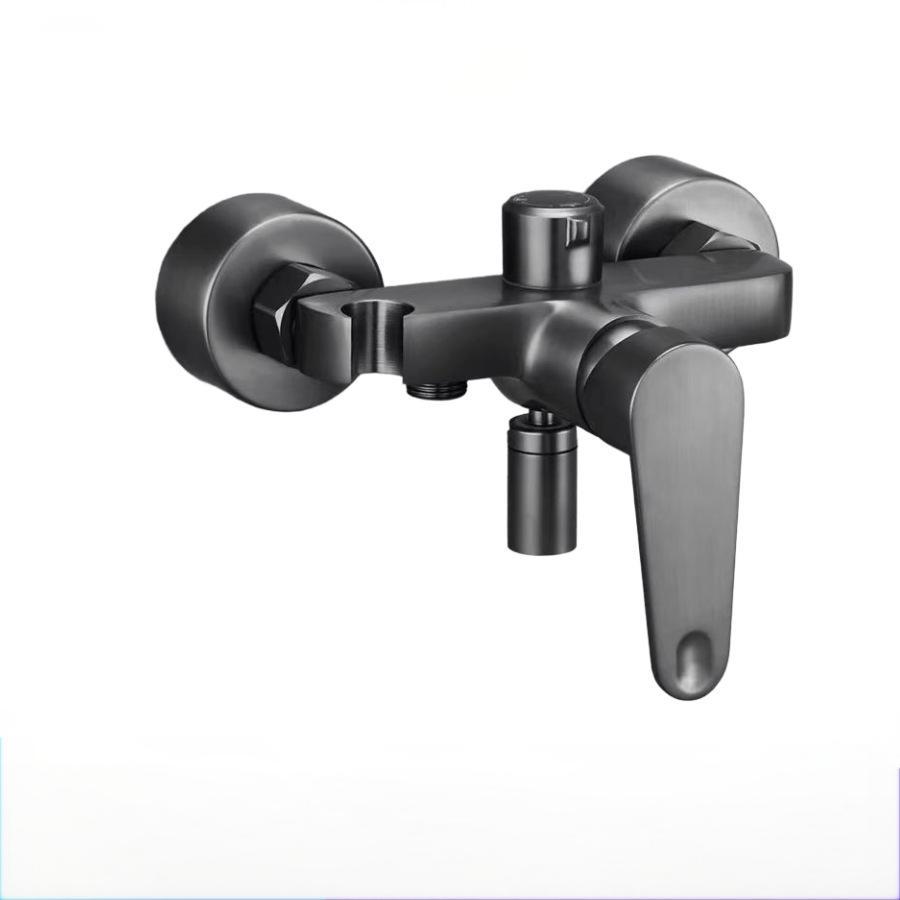 Cuerpo de cobre para el hogar transfronterizo simple juego de ducha de tres velocidades cuarto de ducha baño válvula mezcladora oculta ducha de lluvia presurizada