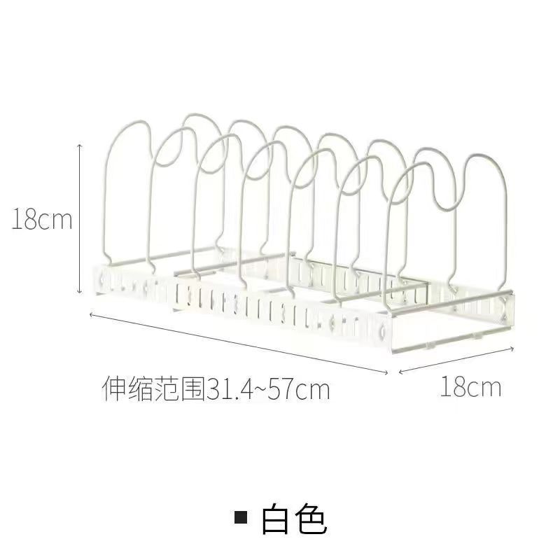 Tapa de la olla retráctil estante DE LA MESA estante de almacenamiento de cocina ajustable estante de plato de múltiples capas estante de almacenamiento retráctil hogar sin perforar