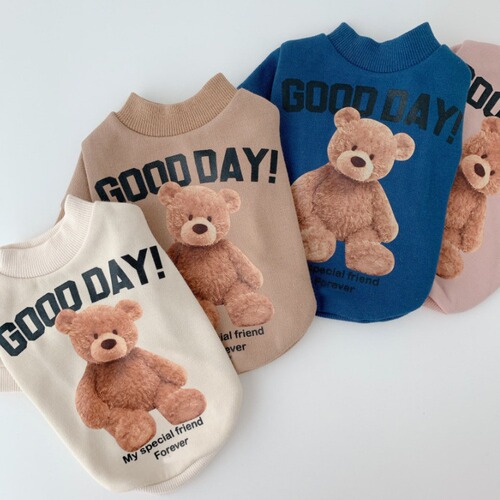 Autumn/Winter Korean Version Dog Pet Teddy Clothes Supplies Bichon Fleece Sweatshirt Manufacturer Cat Kitten Dog Clothes
