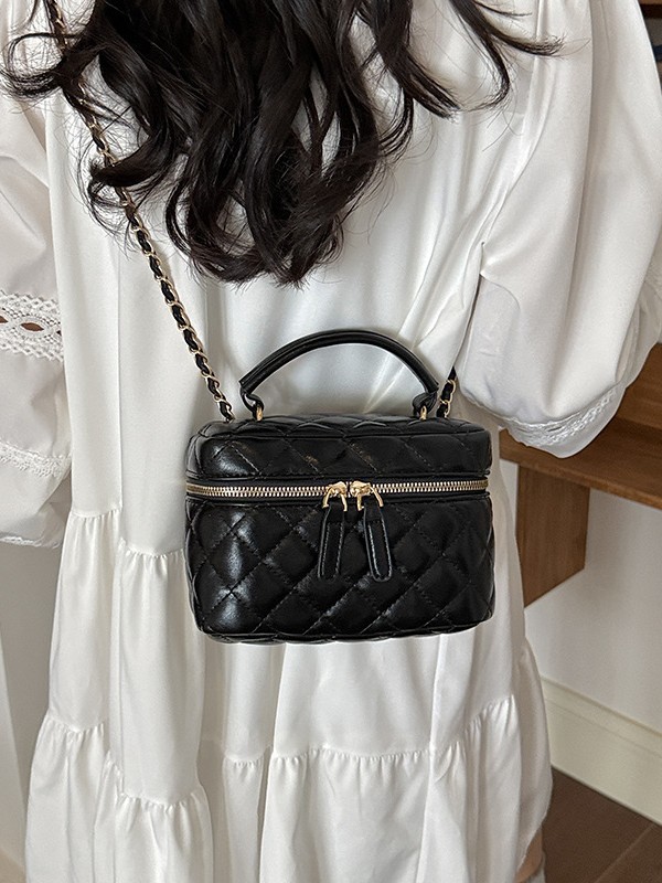 Bagos de mano de viento de fragancia para mujeres 2026 nueva cadena de textura de diamante bolso de hombro nicho bolso de caja de alta calidad