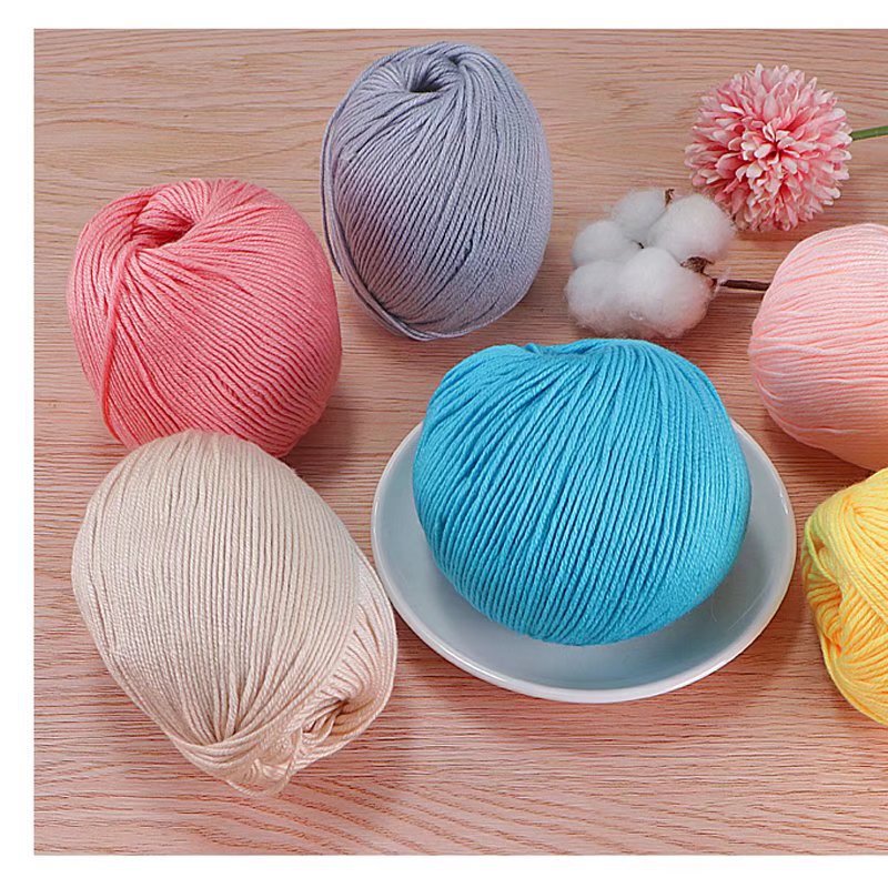 Baby Yarn 6-Strand Silk Thread Thin Yarn Infant Yarn Pure Cotton Barbie Velvet Hand-Knitted Baby Clothes 6-Strand Baby Yarn