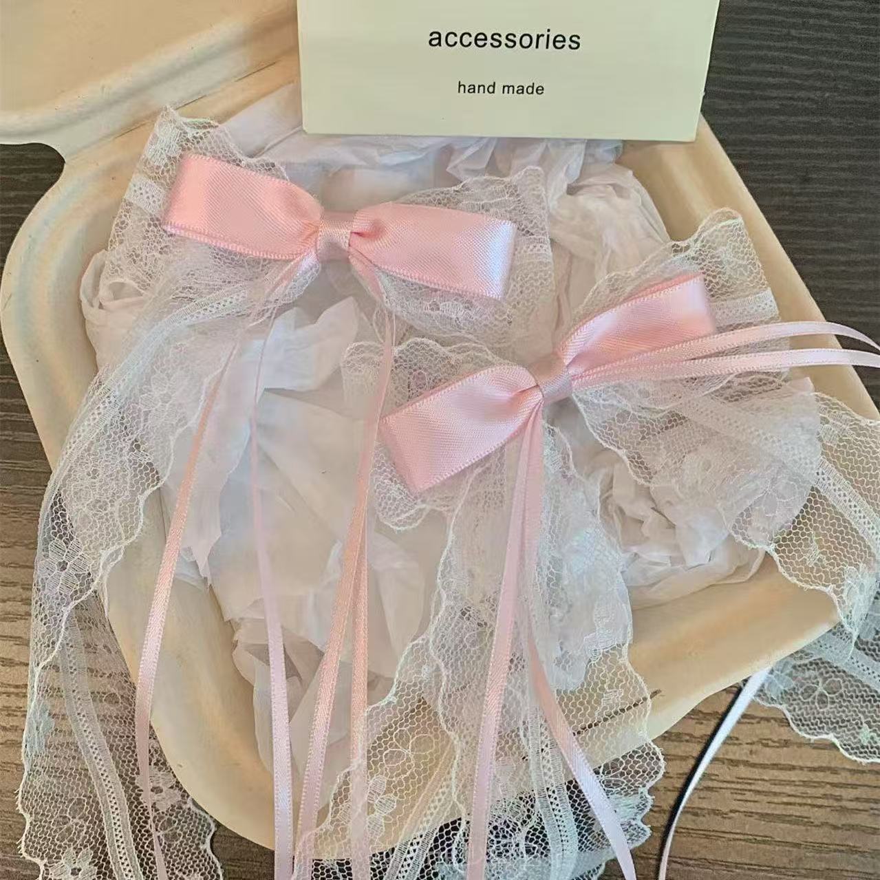 Dulce chica techo ~ Cinta dulce, lazo, cinta, horquilla, cabello trenzado, pinza de pico de pato, accesorios para el cabello, horquilla, puesto de un yuan