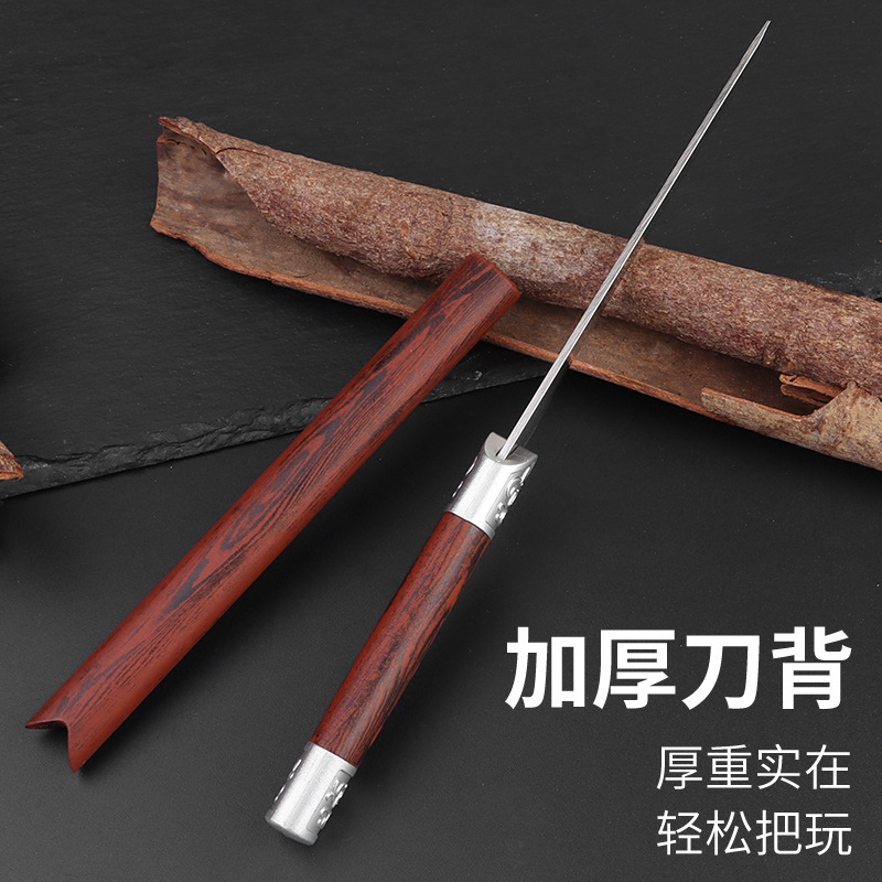 新型国風屋外キャンプ小刀家庭用果物刀多機能切菜焼肉切肉携帯神筆ナイフ|undefined