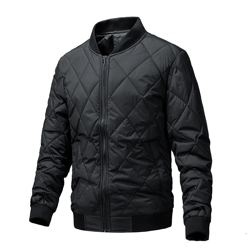 Ropa de algodón transfronteriza de invierno para hombres, chaqueta de algodón con cremallera de cuello coreano, chaqueta casual de moda, cardigan para hombres, comercio exterior, ropa para hombres image 2
