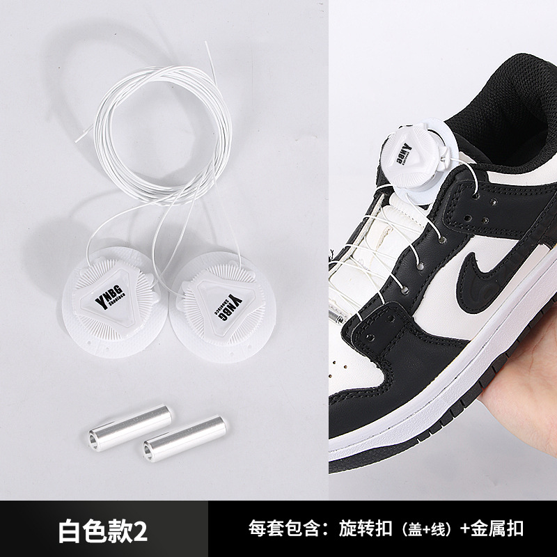 Nuevo desgaste simple zapato giratorio hebilla deportes cordón perezoso zapato libre hebilla anti-caída hebilla de alambre de acero hebilla giratoria cordón