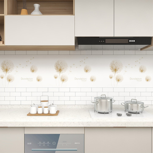 Kitchen oil-proof stickers waterproof and high-temperature oil smoke grease barrier paper stove cabinet countertop aluminum foil self-adhesive wallpaper wallpaper