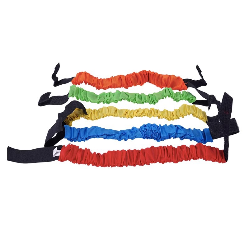 Cuerda de competencia de correas de tres patas para dos personas, entrenamiento de integración sensorial para niños, ejercicios matutinos de jardín de infantes, juguetes, anillo de tracción, equipo de correa elástica