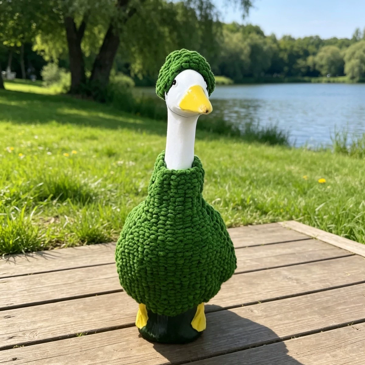 Кросс-борт Porch Goose ручная вязка милый яркий шерстяной костюм Porch Goose 7 дюймов и 23 дюйма вязаная одежда