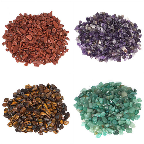 Natural crystal gravel, degaussed crystal amethyst gravel, pink crystal lapis lazuli, aromatherapy polished crystal stone