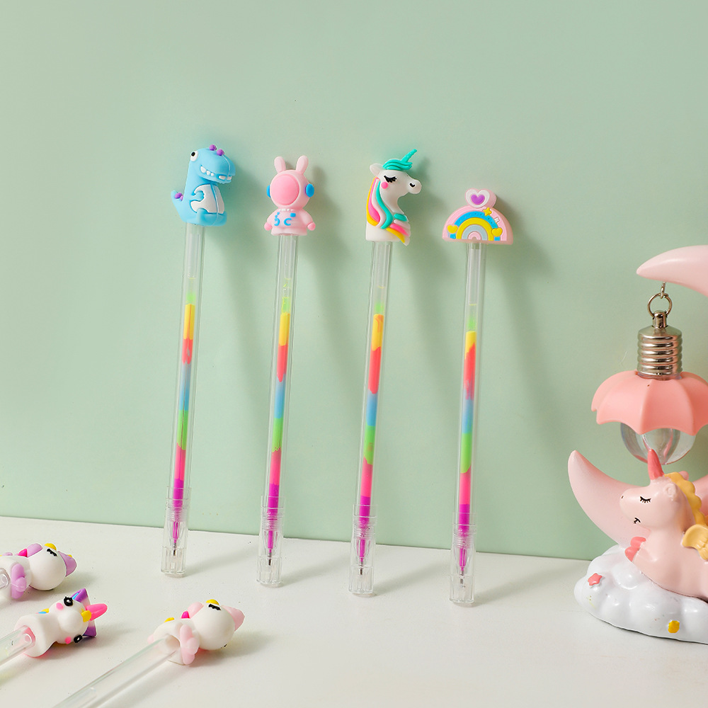 1 Piece Rainbow Dinosaur Unicorn Class Learning Daily Plastic Cute Gift Pen display picture 7