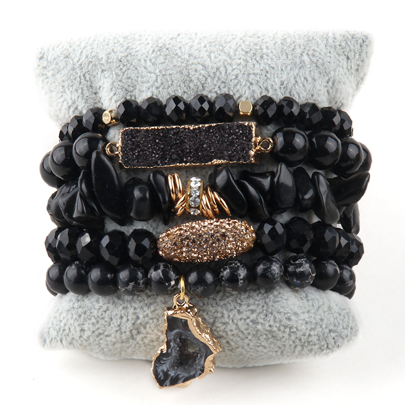 113g Weight Natural Stone Pendant Material Bracelets Classification Natural Stone Chain Material Beaded Chain Chain Type 1 Piece Quantity Holiday, Tea Party Occasion natural stone Material Geometric Pattern Women's Gender Vacation Style Vacation Geometric Natural Stone Beaded Chain Bracelets In Bulk 3