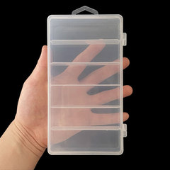 Lure Fishing Tackle Accessories PVC Plastic Six-Compartment Box Medium 17.5*9.5*3cm Transparent Bait Box Accessory Case