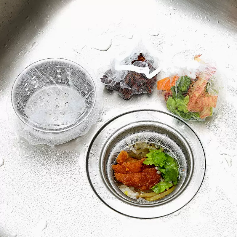厨房水槽排水口地漏一次性残渣过漏网袋过滤网下水道洗碗池洗菜盆