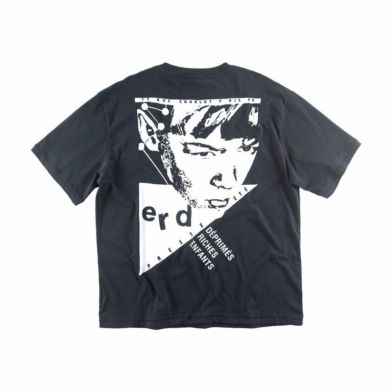 Erd Melancholy Rich Kid Pocket Men's Face Lego Washed Vintage Short Sleeve T-Shirt Unisex Trendy