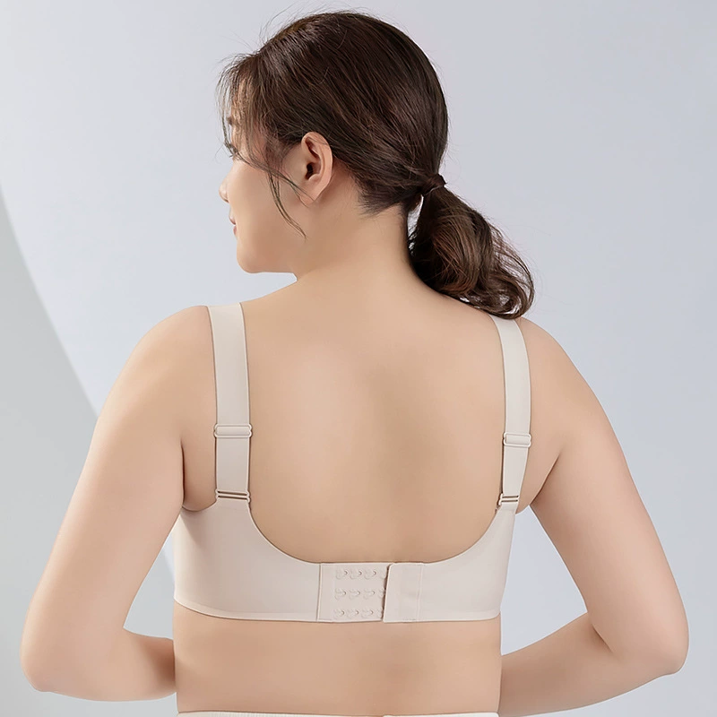 Supportive Plus-Size Bra Top, Seamless Wireless Underwear, Clips Included, Sizes M–6XL