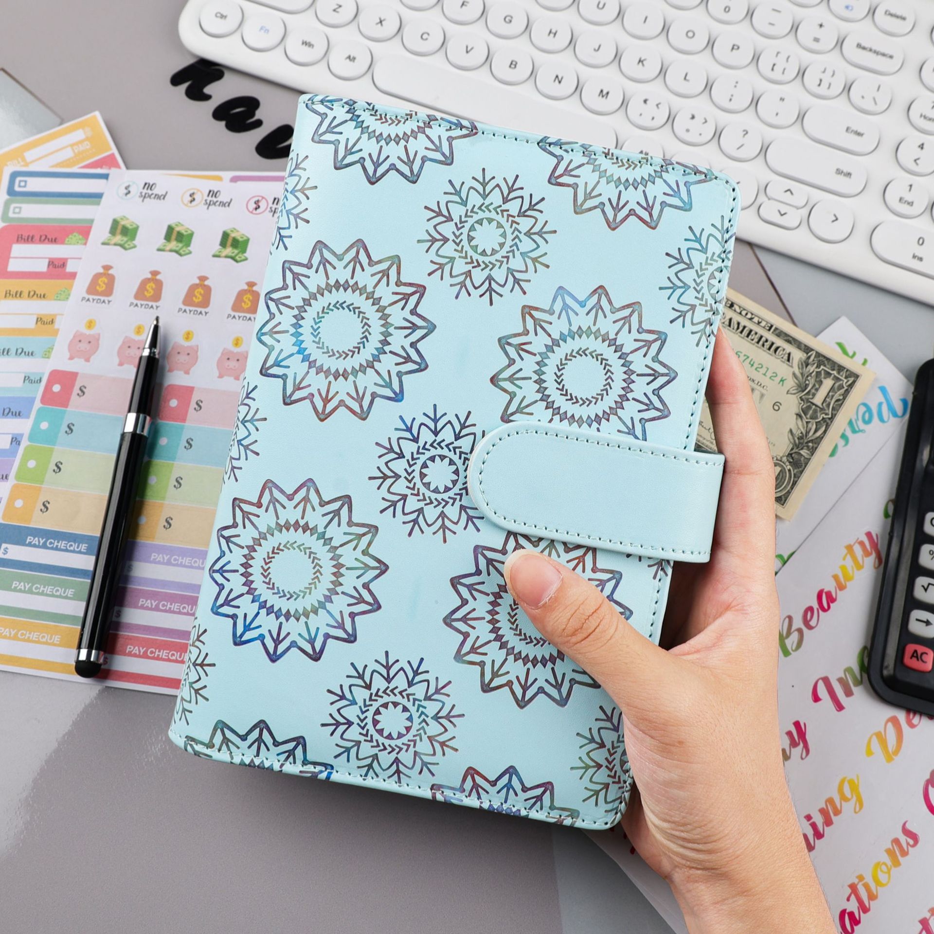 Foreign Trade  New Cash Budget English Portable Schedule Weekly Plan Monthly Plan A6 Loose-leaf Notebook display picture 3