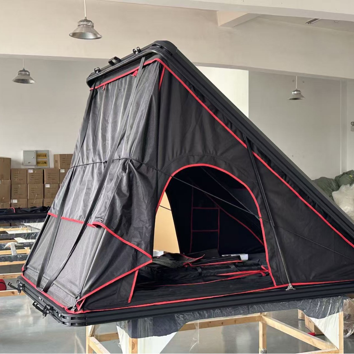 Aleación de aluminio tipo triángulo al aire libre carpa de techo carpa de carro de cáscara dura