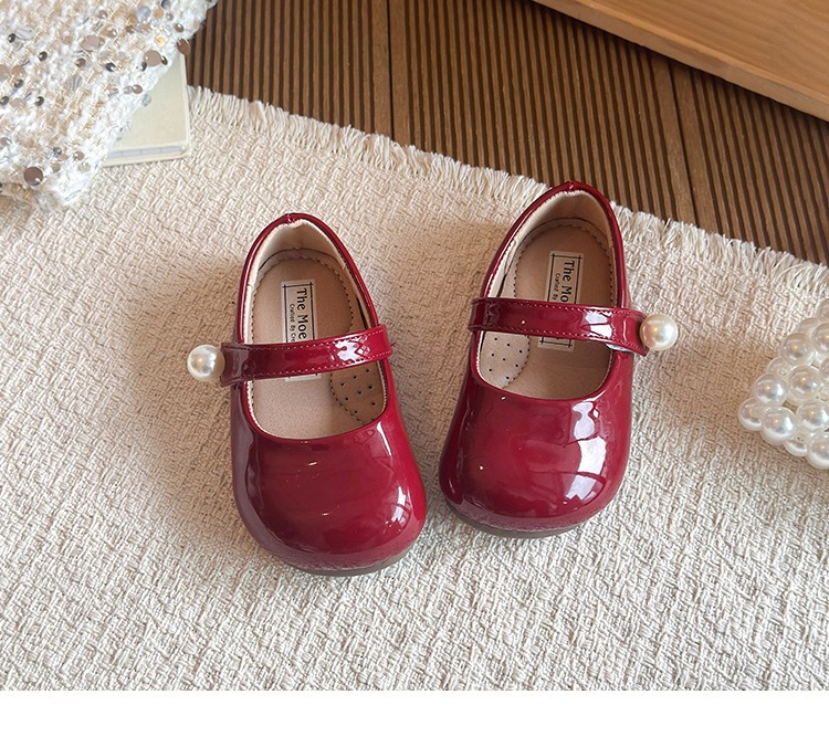 Klassische Mary Jane Ballerinas Mit Perlen Für Mädchen Elegant_voghion.com