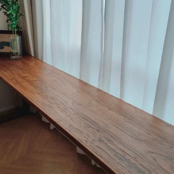 Old Elm Wood Solid Wood Writing Desk Log Tableboard Desk Tea Table Dining Table Long Table Bar Large Board Tableboard