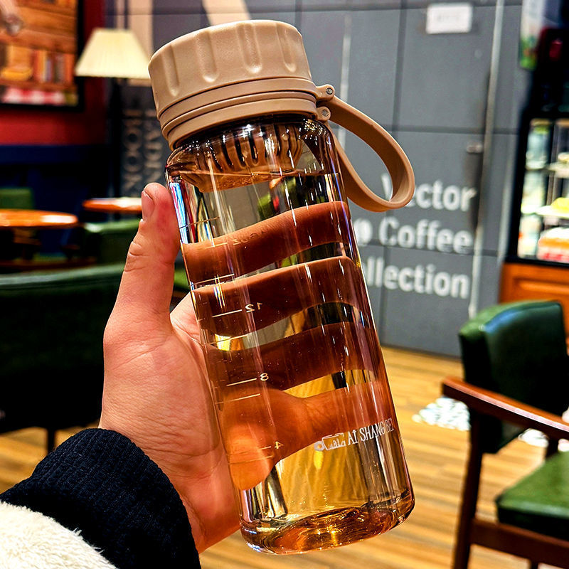 Nuevo asa simple de gran capacidad, separación de té y agua, estudiantes masculinos y femeninos resistentes a altas temperaturas, taza simple y fácil, taza de té